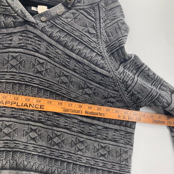 Carbon2Cobalt Aztec Western Textured Gray Hoodie Men’s XL Ranch Rodeo - Picture 9 of 11